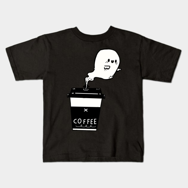 Perfect Boo Coffee Kids T-Shirt by Fluffymafi